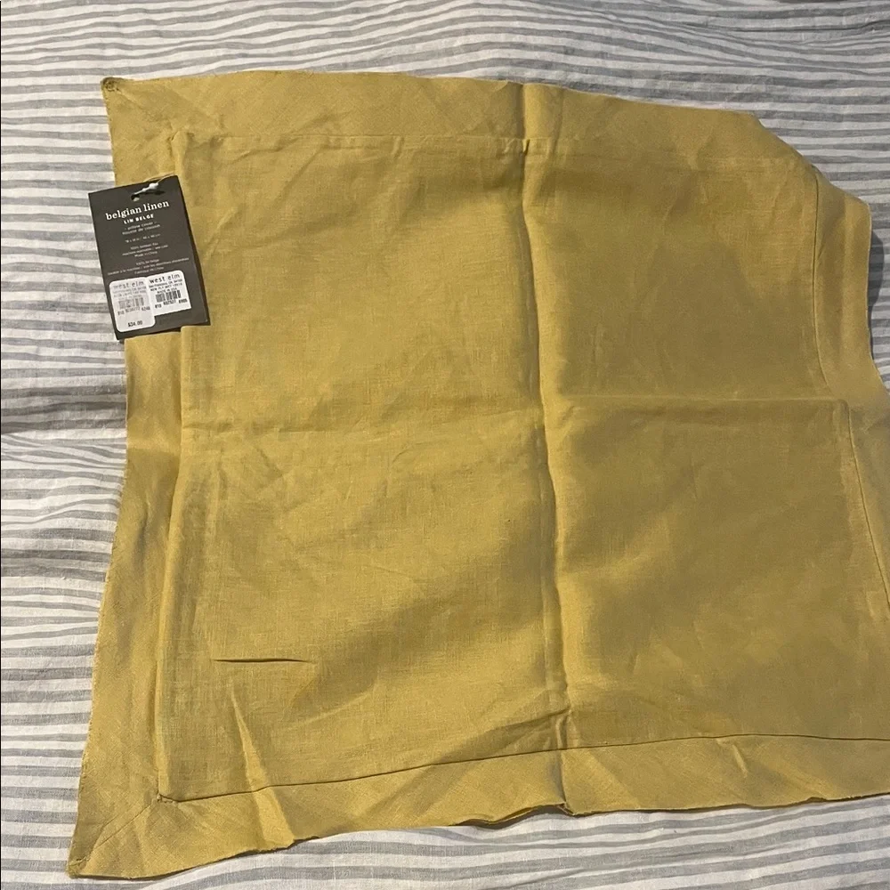 West Elm Yellow Linen set. New